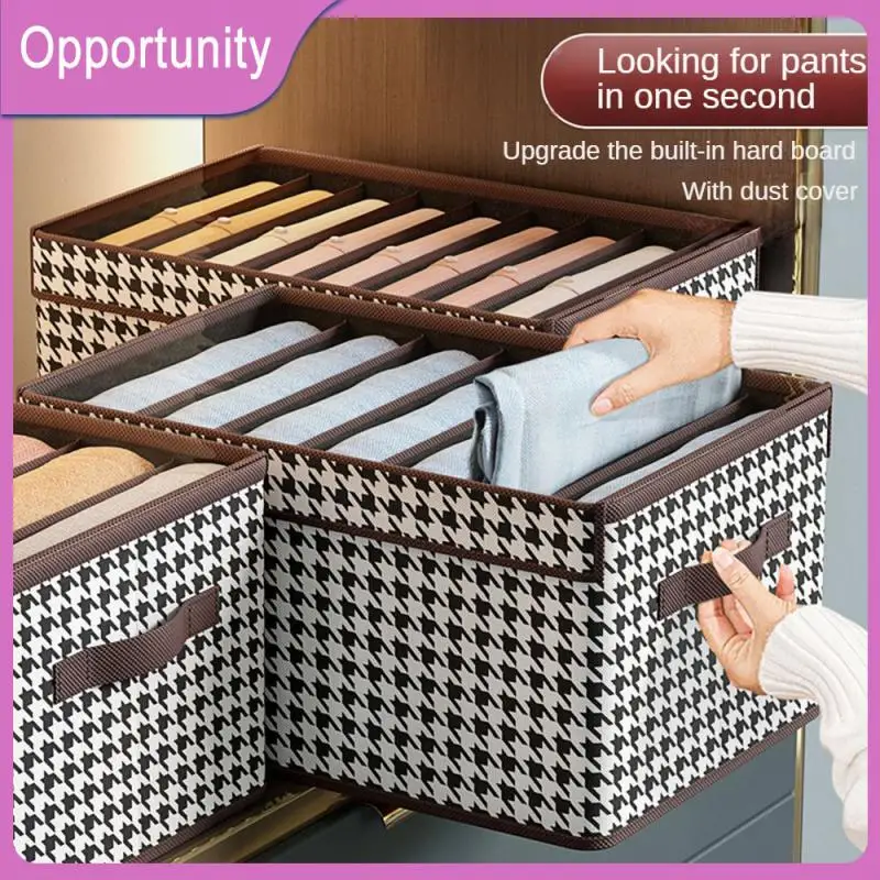 

Covered Clothing Box Separation Jeans Clothing Storage Box Finishing Clothes Dormitory Storage Box Household Products Foldable