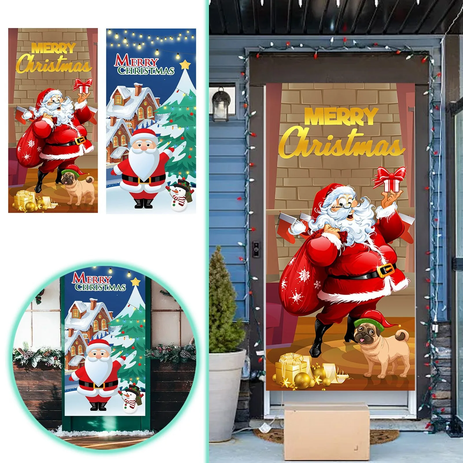 Вверх свое Рождество с помощью этого и праздничной рождественской дверной