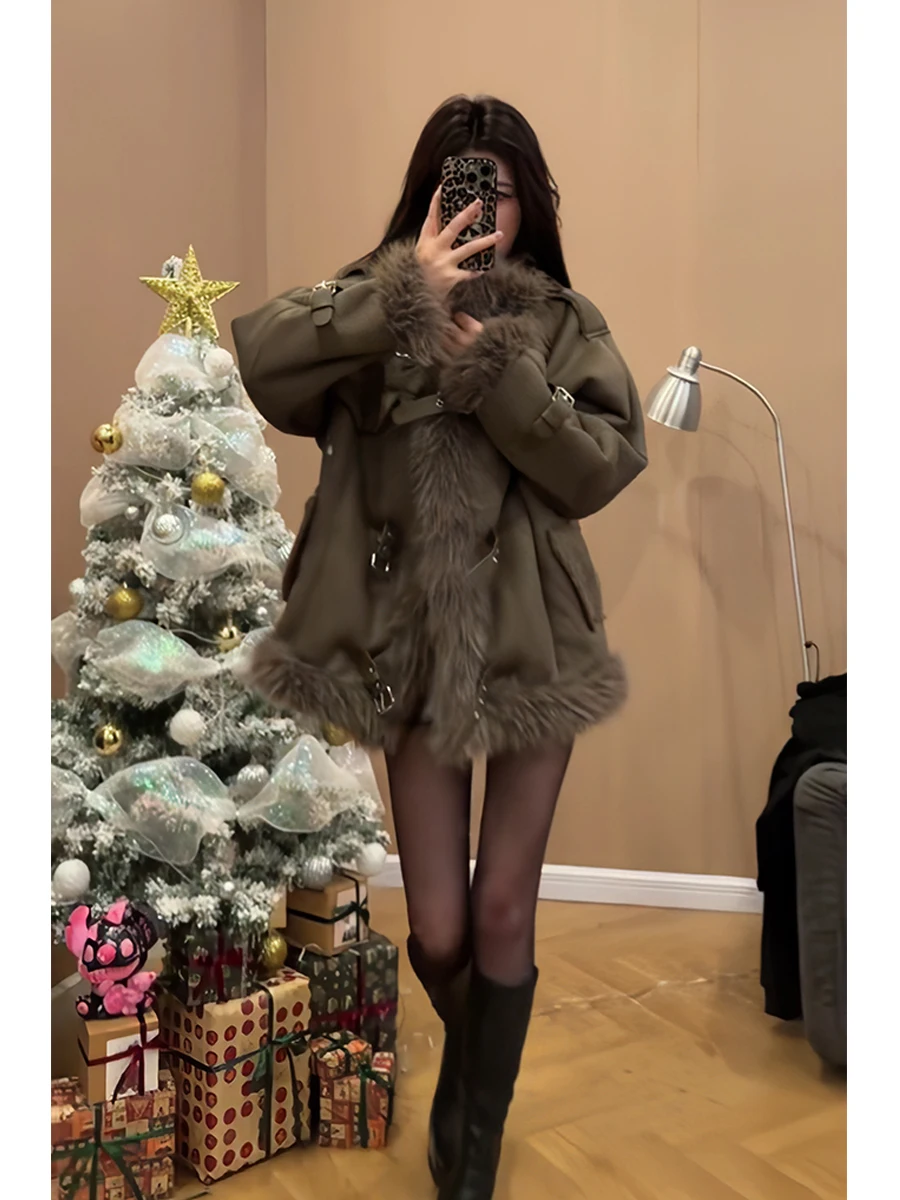 Прибыл! Зимняя маленькая высококачественная меховая интегрированная теплая