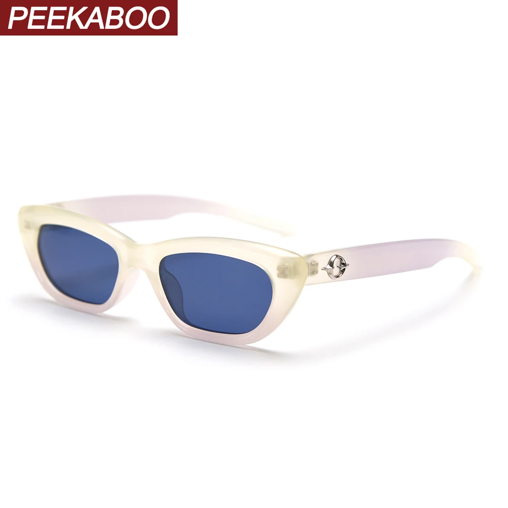 

Peekaboo cat eye sunglasses polarized vintage female retro style male sun glasses TR90 uv400 women green beige high quality 2023