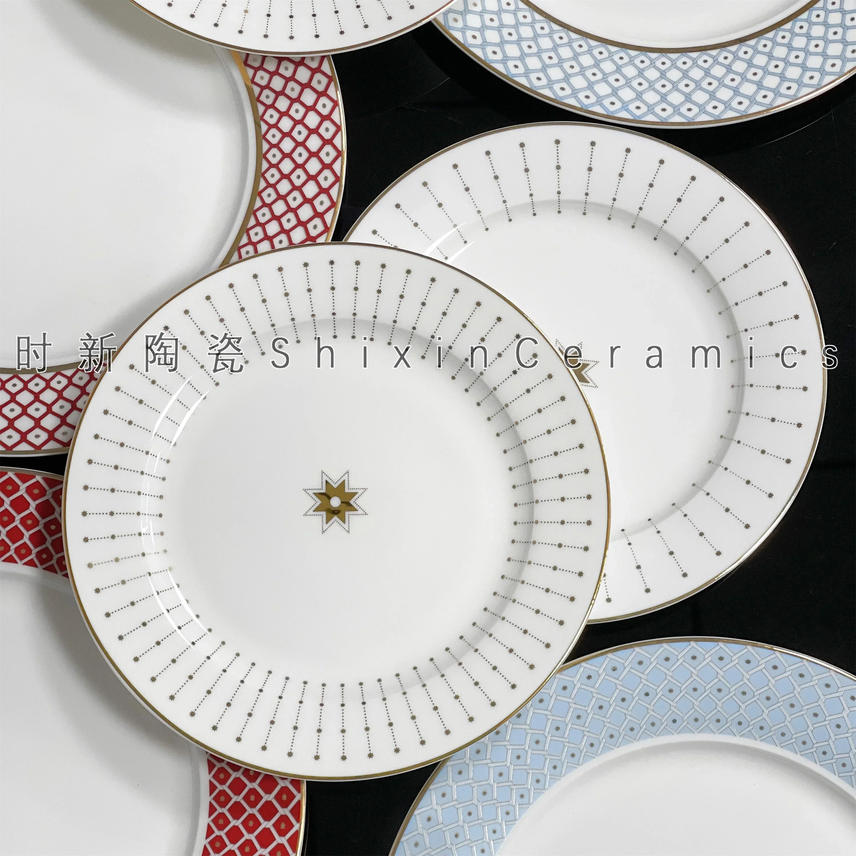 Европейская легкая роскошная тарелка для еды в стиле вестерн десертная