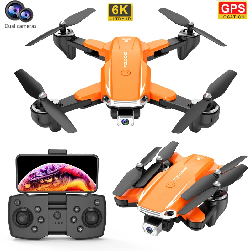 NEW S6 Drone 4K HD Dual Camera Wifi FPV Portable Foldable Remote Control GPS Drones Rc Quadcopter Toys RC Plane |