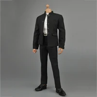 black color zy16 16 16 male man chinese gentleman tunic suits clothes clothing set fit for 12 inches action figure accessories