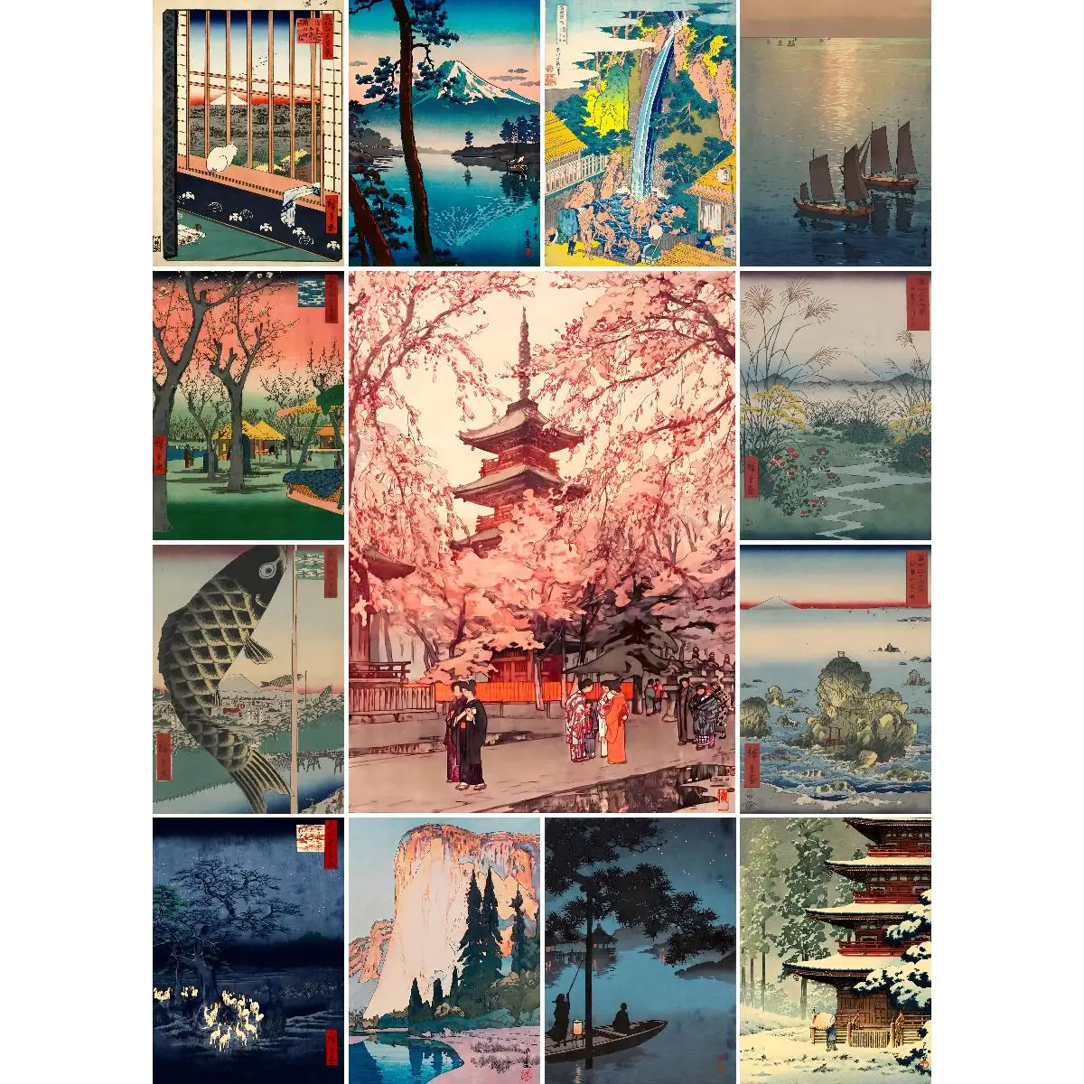 ВИНТАЖНЫЙ ПЛАКАТ Fuji Tago Bay