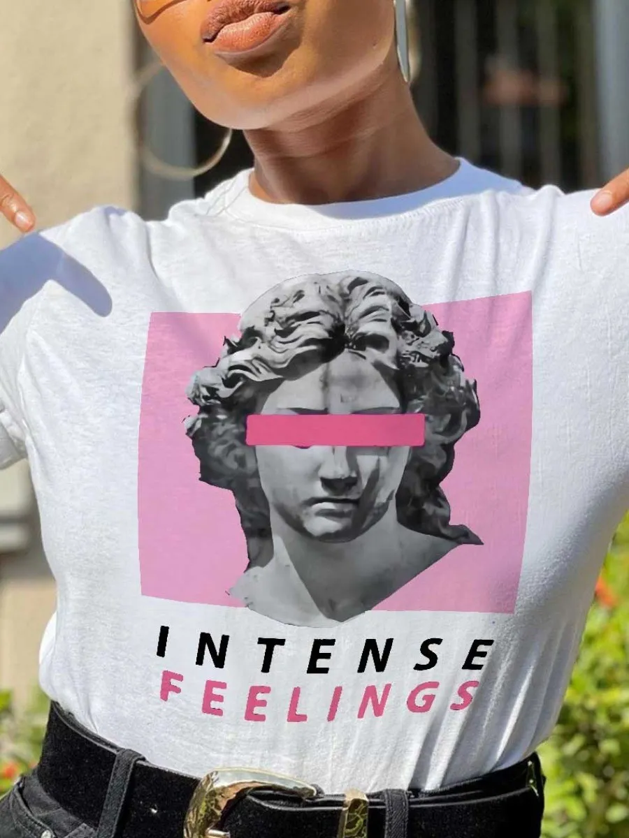 

LW Figure Letter Print T-shirt summer Crop Top Y2K Tops Short Sleeve Tees summer Women Clothes Causal Streetwear Black T Shirt