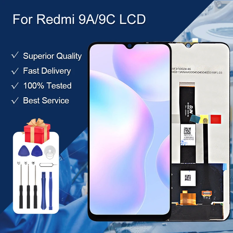 

1Pcs 6.53 Inch For Xiaomi Redmi 9A Lcd Touch Screen Digitizer Assembly Repari For Redmi 9C Display Free Shipping With Tools