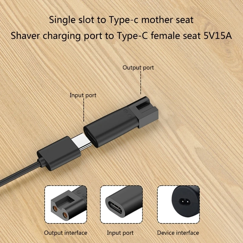 Фото Зарядное устройство USB Type-C, 6 шт., адаптер питания для бритья №2