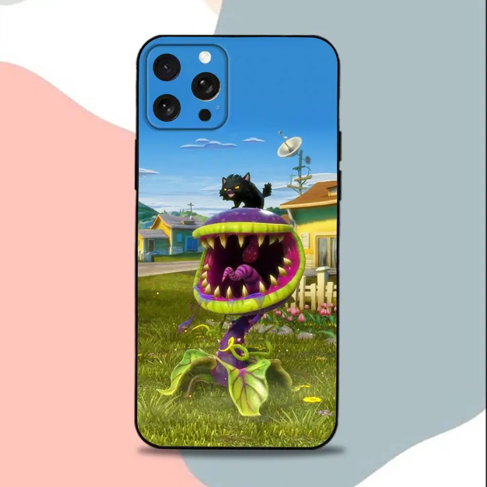 Фото Чехол для телефона P-Plants vs Game Zombies-ES для iPhone 15,13,16,12,11,17,14, Plus,Pro,Max,XS,XR,X,SE,Mini,мягкий силиконовый черный чехол №5