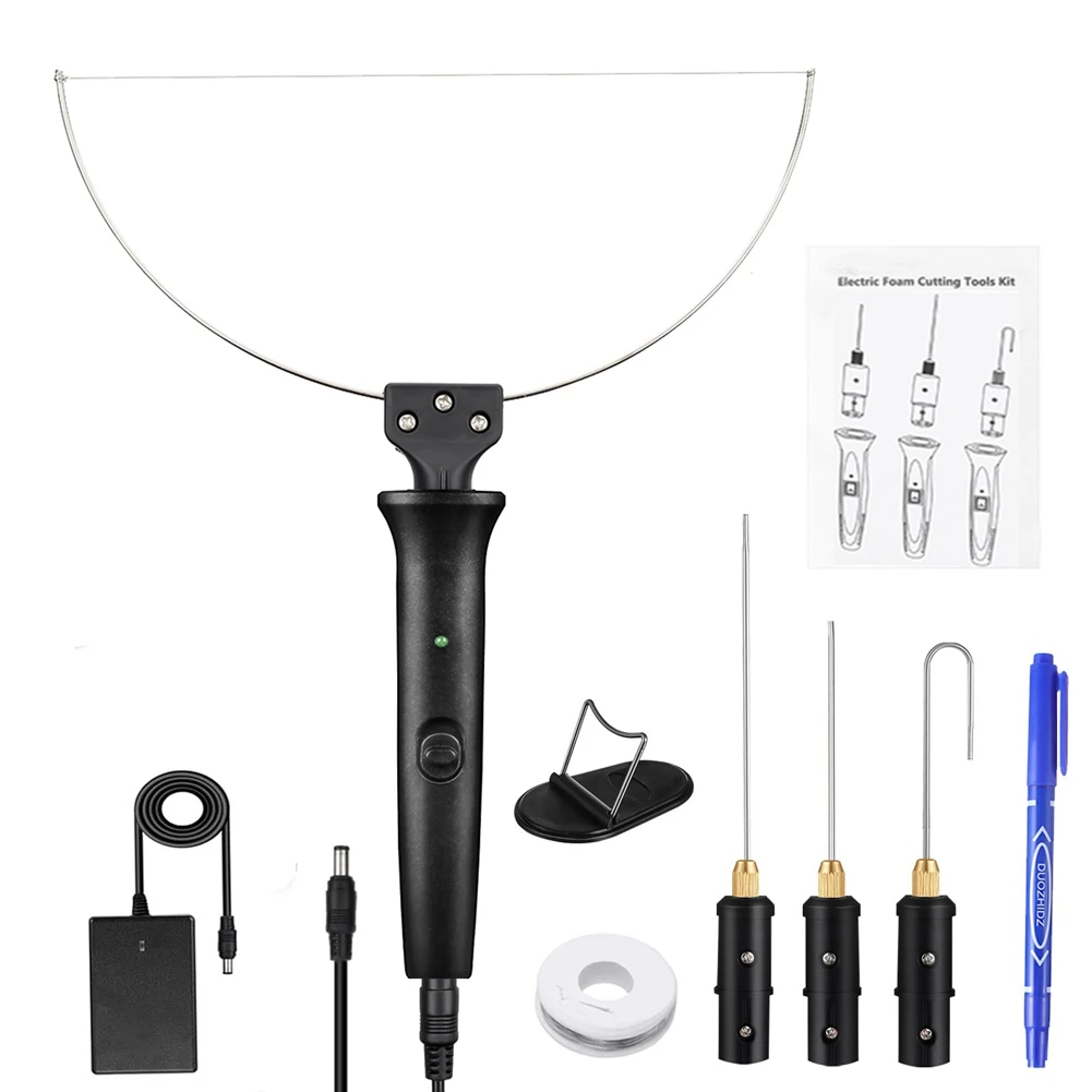 

Машина для Резки пенопласта, 18 Вт, 9 шт., 4 в 1, электрическая ручная гравировальная машина для резьбы по пене, художественная Модель-вилка стандарта США