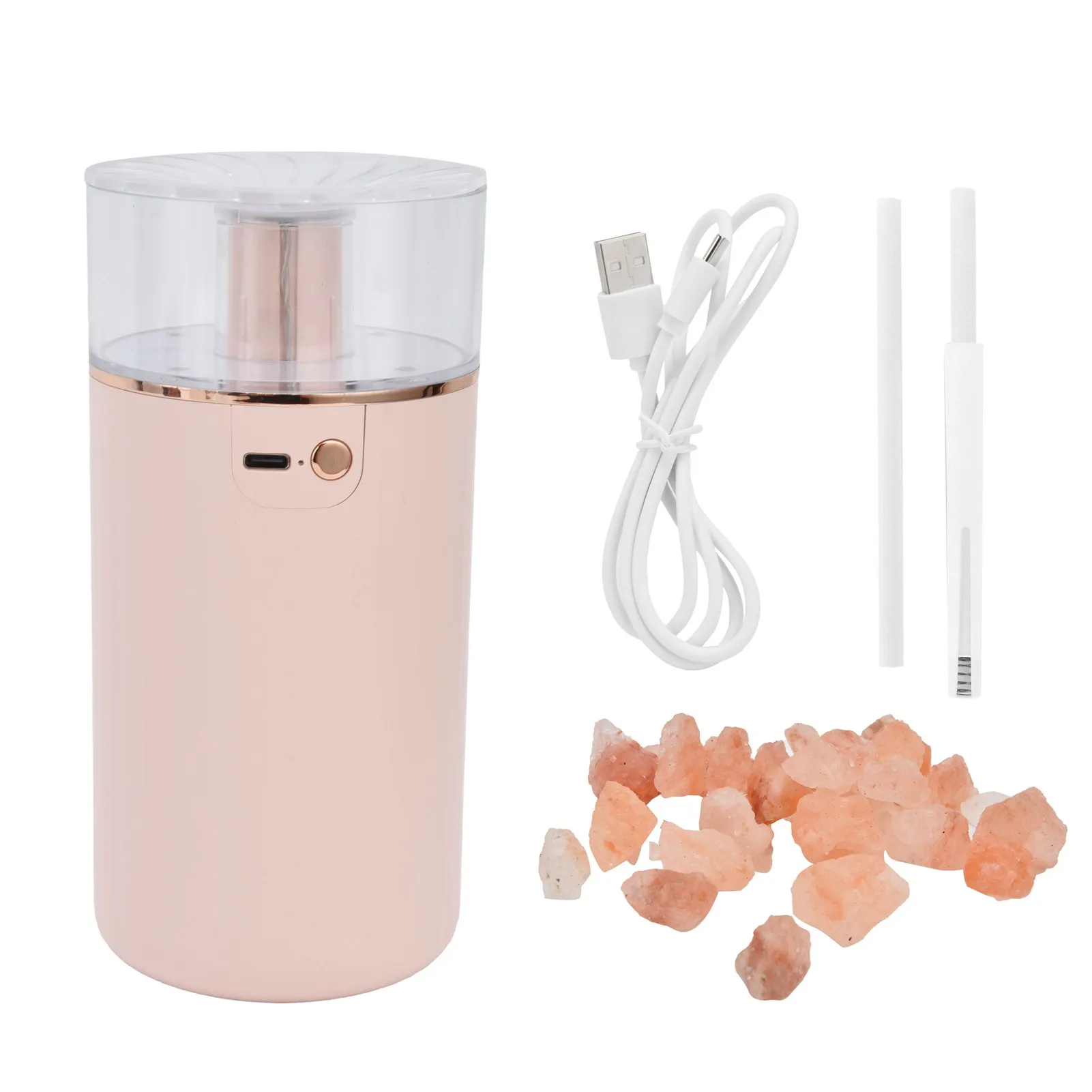

Salt Mine Humidifier Silent Humidifier Essential Oil Diffuser For Home Car Ultrasonic Mist Maker with LED