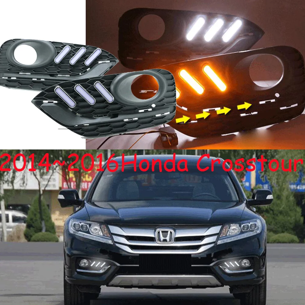 Фара на бампер автомобиля для Honda Crosstour дневного света 2014 ~ 2016y DRL автомобильные