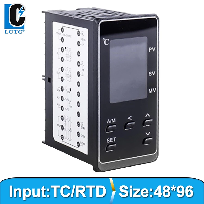 TC/RTD Input SSR/Relay/4-20mA Output 48x96mm 50 Segments Programmable Ramp Soak LCD Intelligent Pid Temperature Controller