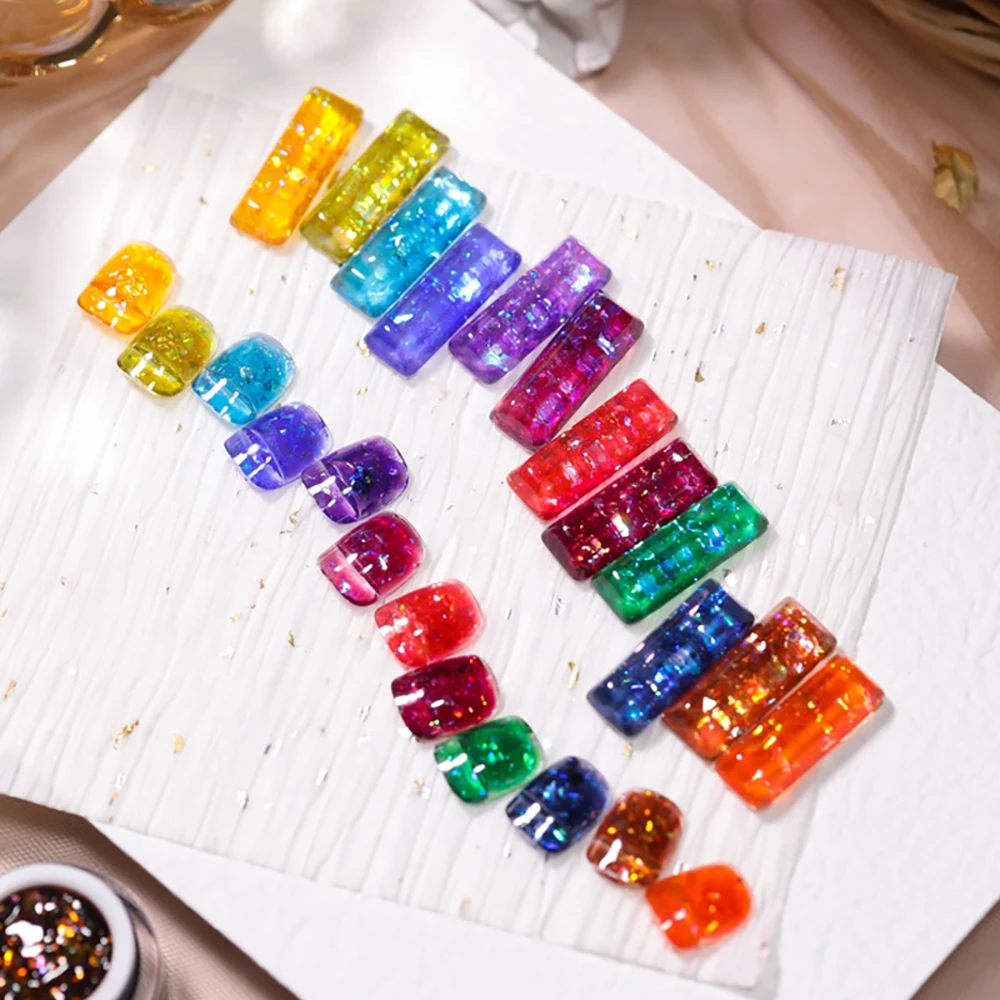 Vendeeni 12-цветный Прозрачный Стеклянный Гель-лак С Блестками Для Ногтей