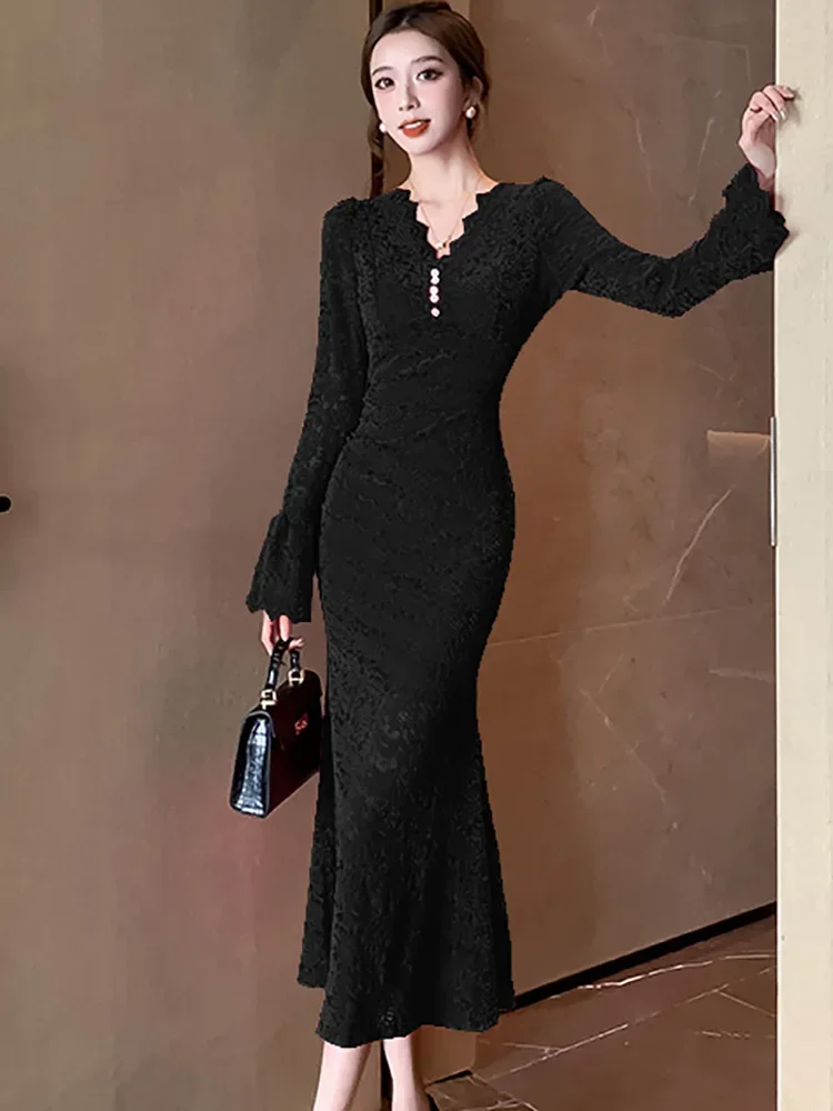 2024 Новое розовое кружевное платье с цветочным крючком шикарное длинное женское