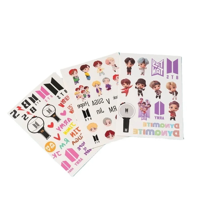 

Bangtan Boy Cute Anime Character KPOP Stars Stickers Idols Watermark Mini tattoo Photos Birthday Gift Toys