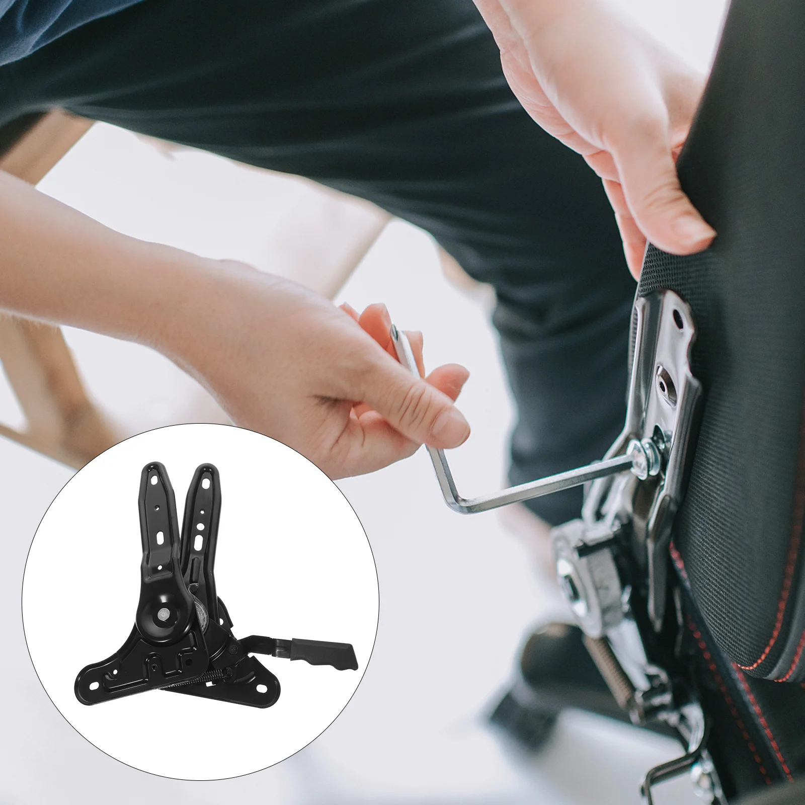 

Seat Recliner Backrest Adjuster Angle Adjusting Tool Office Chair Parts Durable Racing Rotating Carseat Chairs Gaming