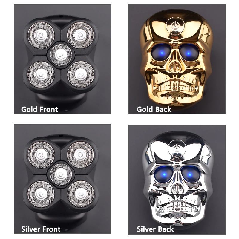 Электробритва 6 в 1 для бритья с облысением головы Вращающаяся бритва 5D пять