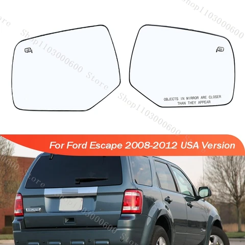 Зеркало заднего вида для Ford Escape 2008 2009 2010 2011 2012, американская версия, боковое стекло с подогревом 8L8Z17K707G AL8Z17K707E