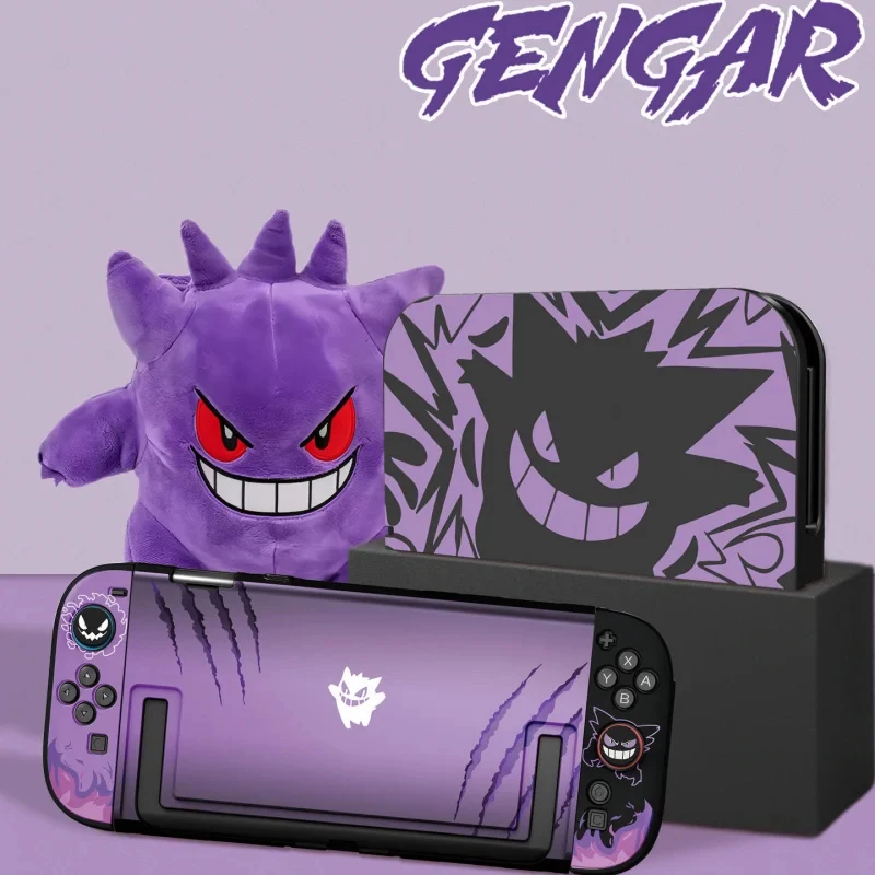 Фото Защитный чехол Anime Purple Gengar для Nintendo Switch 2/OLED/контроллеров Switch, съемный жесткий чехол-док-станция для Joy-Con №2