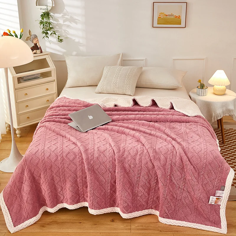 Многоцелевое теплое одеяло из плотной подошвы с молоком двустороннее улучшенное