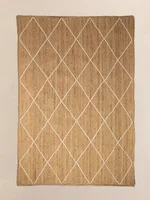 Rug and Carpet for Living Area 100% Natural Jute Rustic look Braided style Handmade lattice Runner Rug