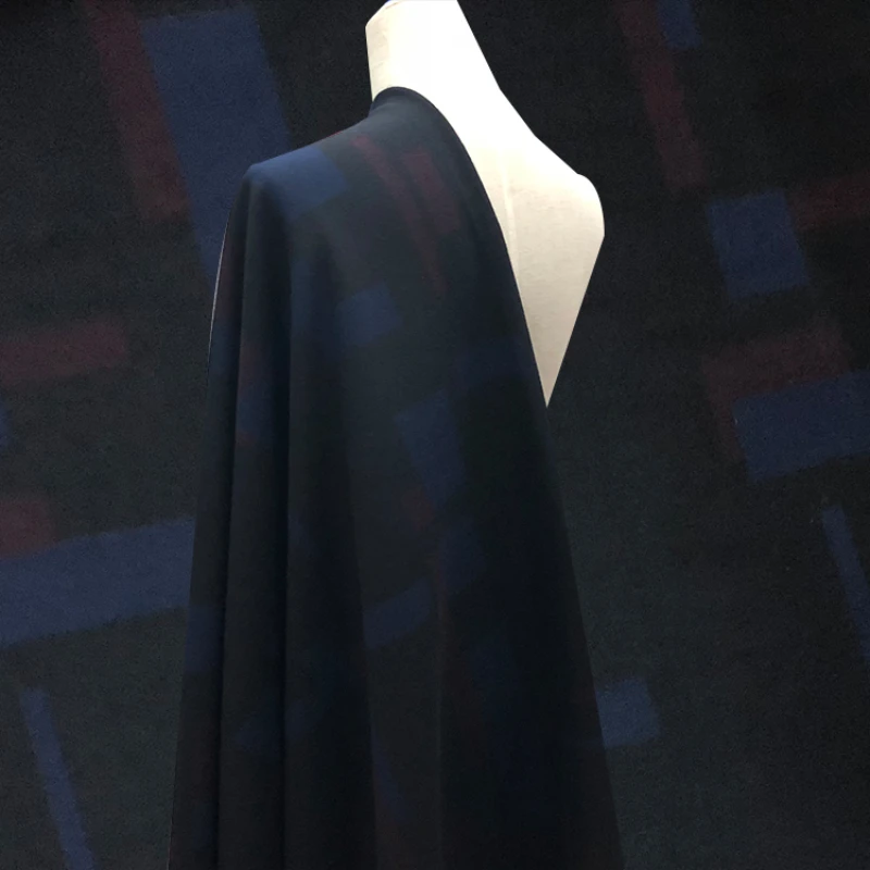 

Jacquard Wool Cashmere Fabric European Brand Fashion Double-sided Two-color Knitted Autumn Winter Bottoming Shirt Scarf Fabrics