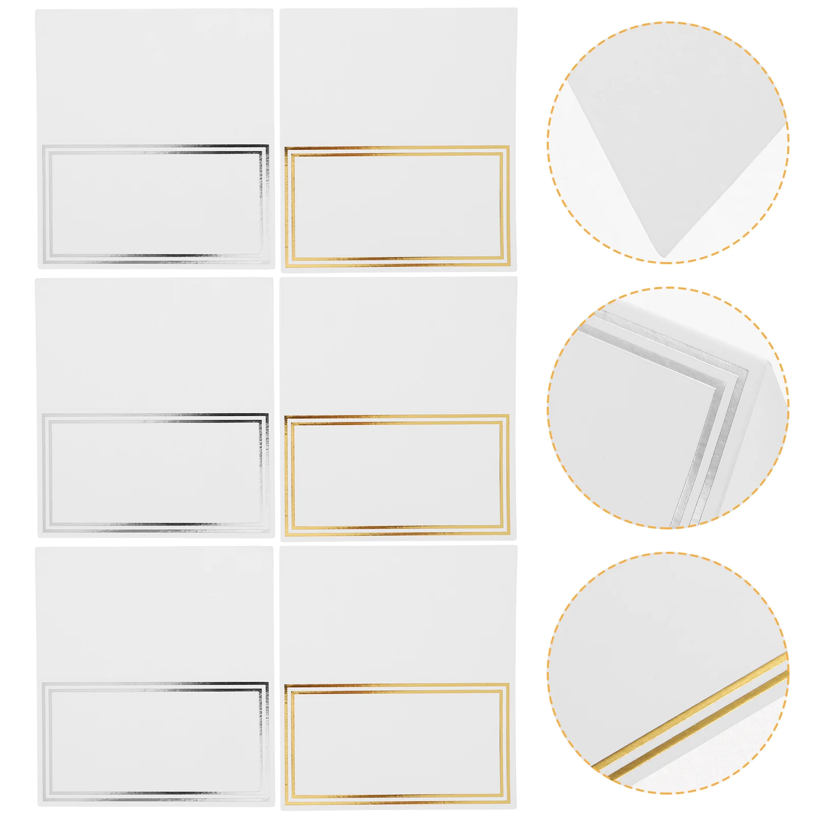 

100pcs Paper Tent Card Blank Tent Card Foldable Table Place Card DIY Name Card