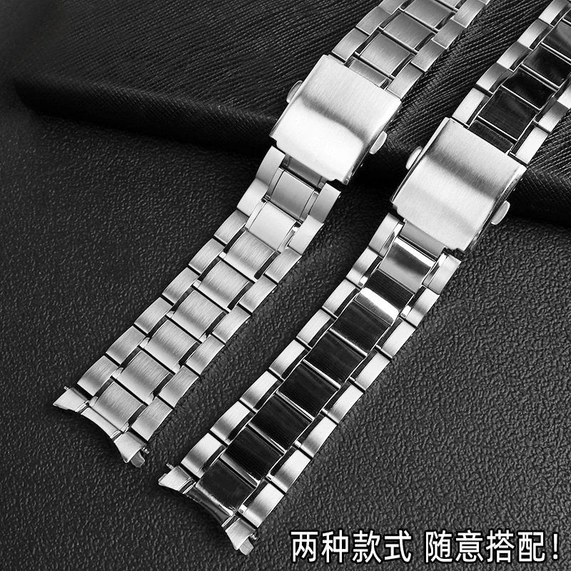 Stainless steel Bracelet for Casio Swordfish watch strap MDV106 374MTP-1374 / 1375 / VD01 fine steel arc men's watch chain 22mm