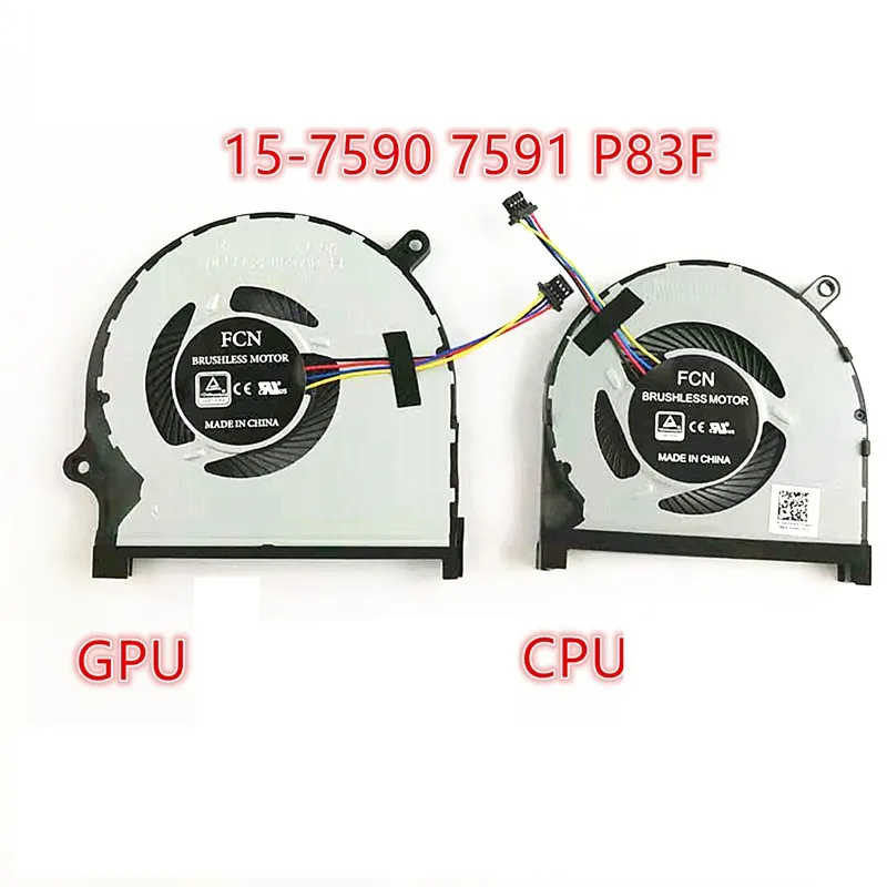 Новый оригинальный вентилятор охлаждения процессора GPU для ноутбука Dell 15-7590 7591 P83F 0861FC