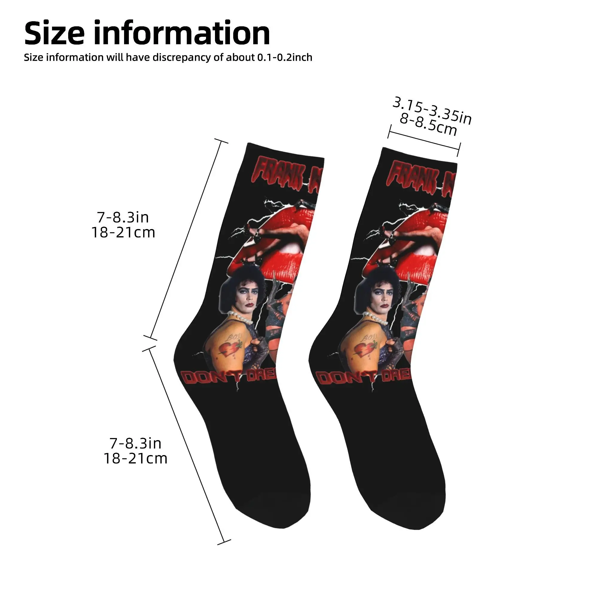 Мужские и женские носки с принтом Frank N Furter Rockys уютные спортивные средней длины