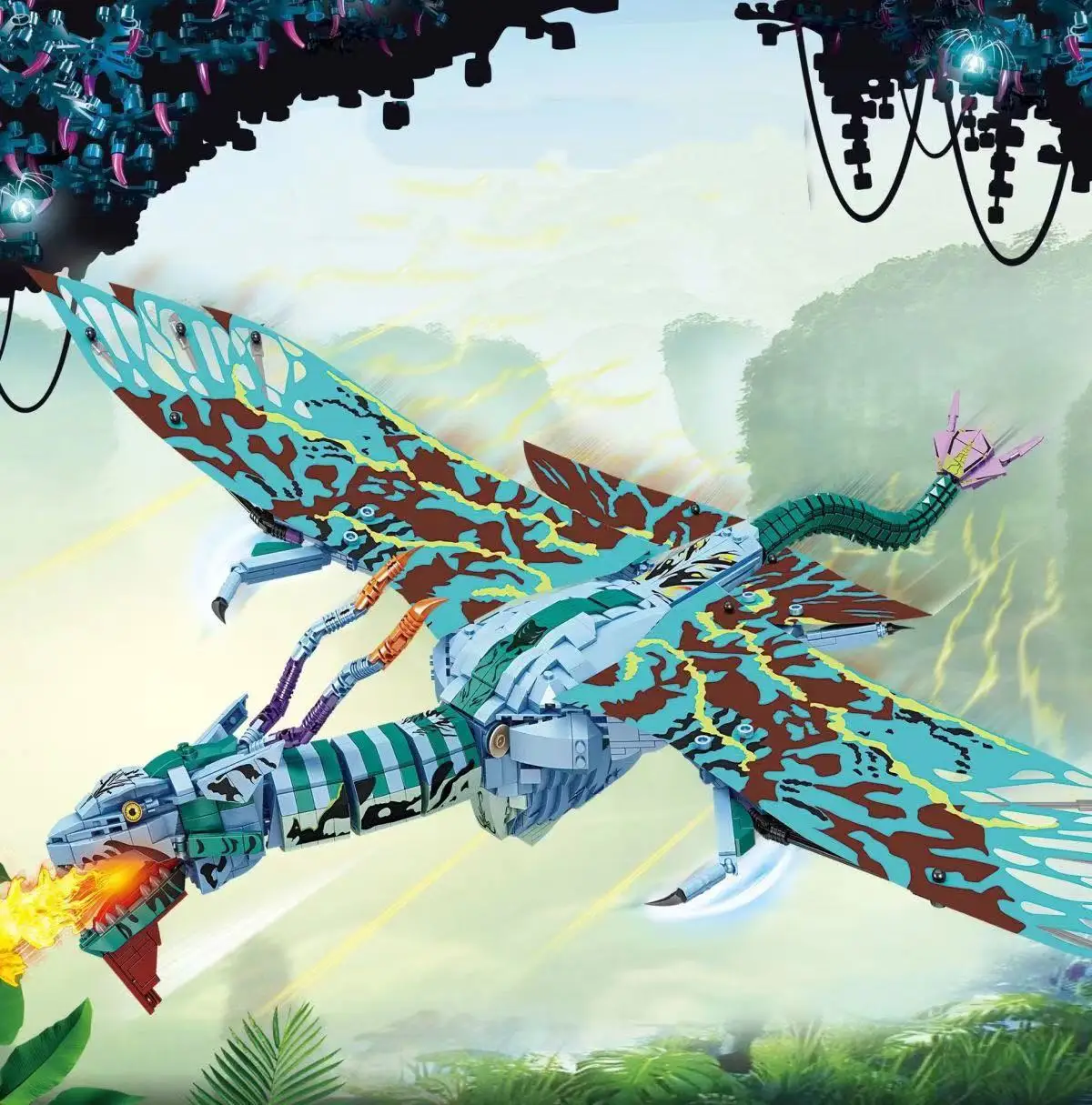 

2125Pcs Movie Jake Neytiri First Banshee Flight Dragon Set Compatible 75572 model building blocks bricks Toys For Children Gift