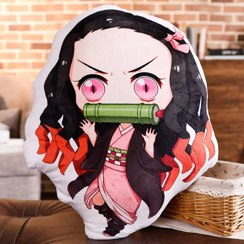 Фото Kamado Tanjirou Nezuko плюшевая подушка аниме Demon Slayer Dakimakura Kimetsu No Yaiba пледы подушка Kawaii кукла подушка для тела №5