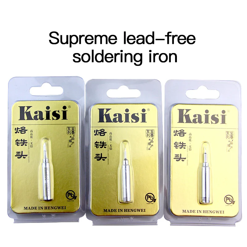 

Kaisi 900M-T-I 900M-T-K lead-free Universal 936 Soldering Iron Tips Solder Iron Station Tool Inside Hot Bare Electric Solder Tip