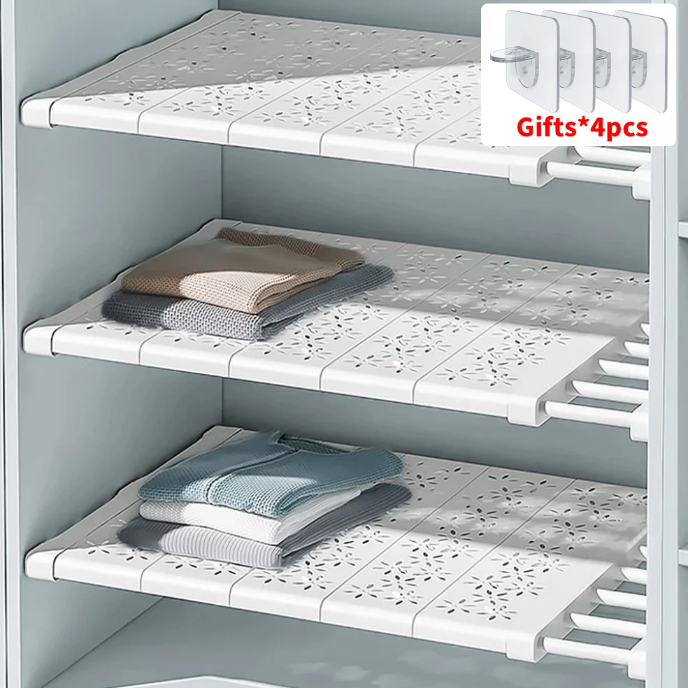 

Shelves Closet Wardrobe Organizers Storage Shelves Racks Telescopic Shelves Wall Mounted Racks for Kitchen Accessories