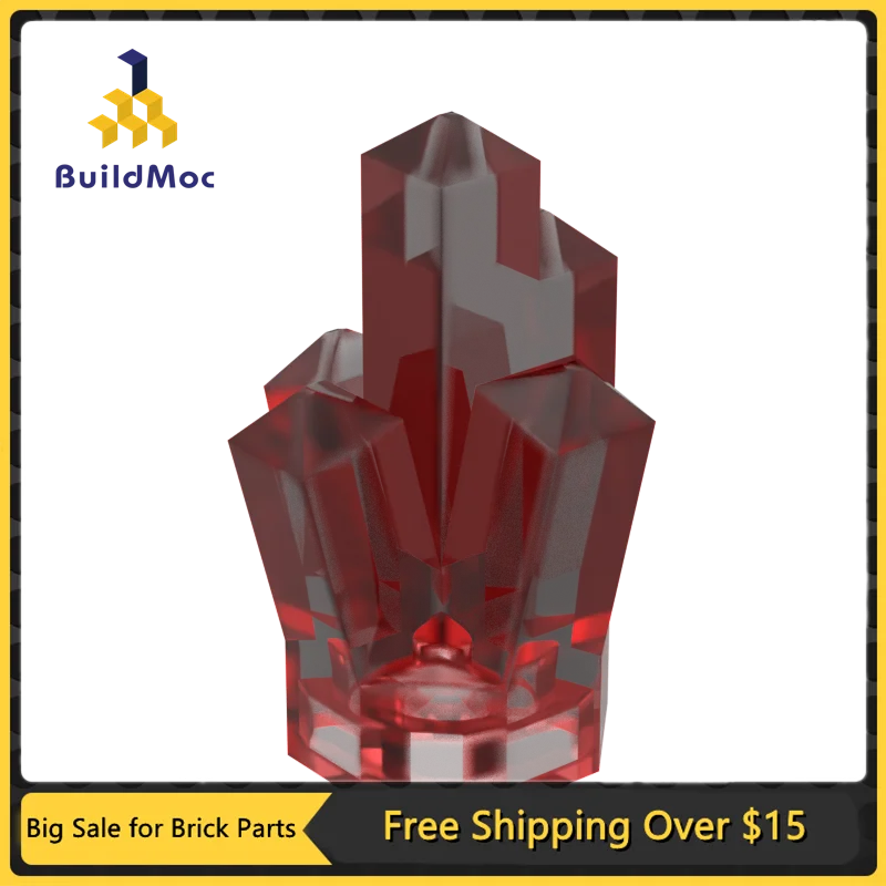 10 шт., детали MOC 52 30385 Rock 1x1 кристалл, 5-точечный совместимый кирпич, сборный конструктор «сделай сам», Детский конструктор-пазл, игрушка в подарок