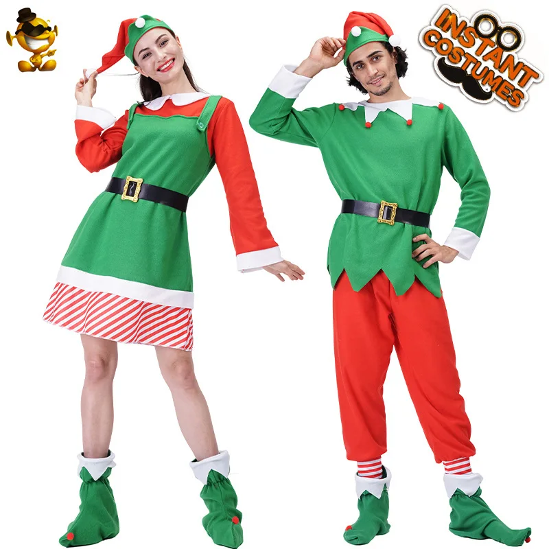

Рождественский костюм для косплея, наборы Санта Клауса, карнавальный фестиваль, женская и мужская забавная одежда, костюм для выступления, для сценической игры Вечерние
