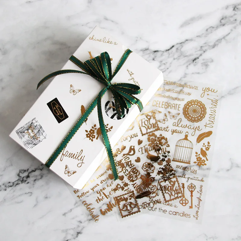 

Candle Acessories Creative Gilding Combination Label Sticker Diy Aromatherapy Wax Can Packaging Box Decorative Sticker