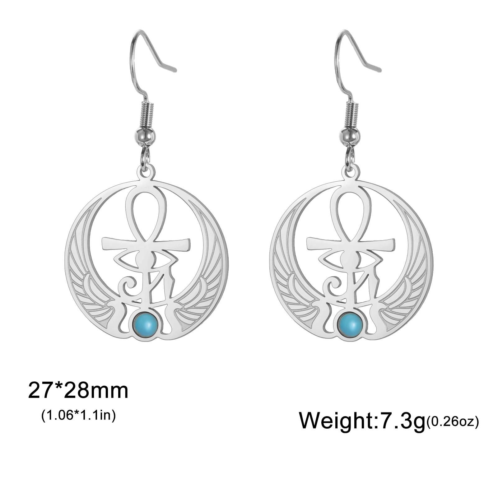 LIKGREAT Ankh висячие серьги с перекрещивающимися глазами хора для женщин из