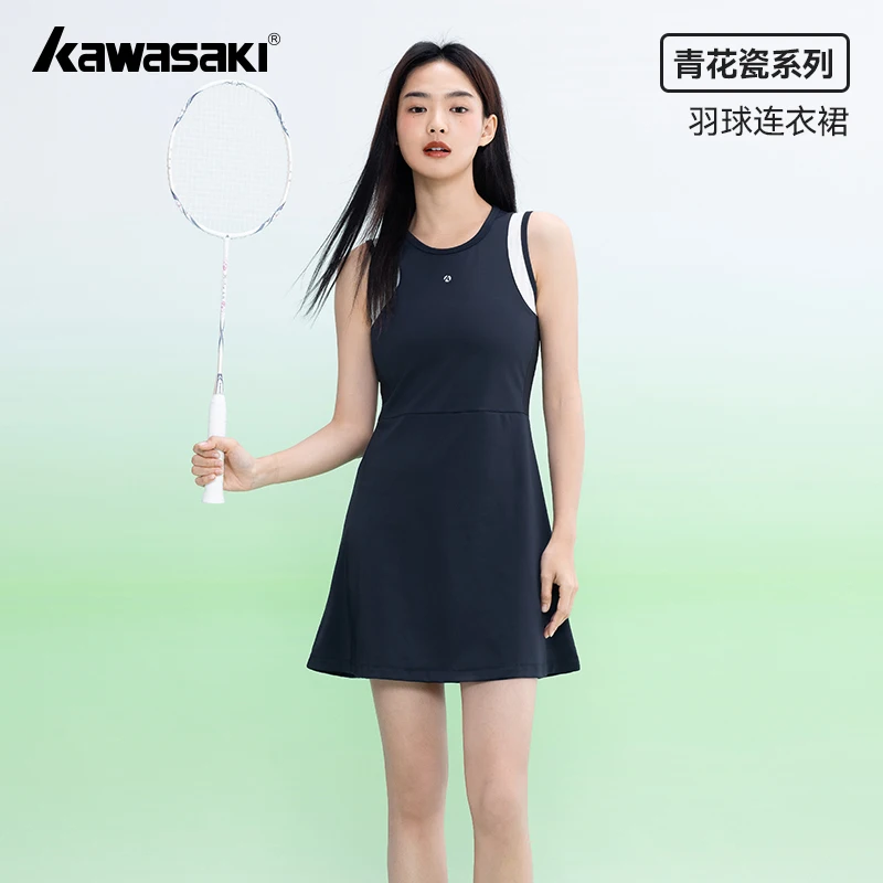 Фото Летнее платье Kawasaki 2025 г., дышащее быстросохнущее теннисное платье, женская одежда для гольфа K1C08-C2798 №3