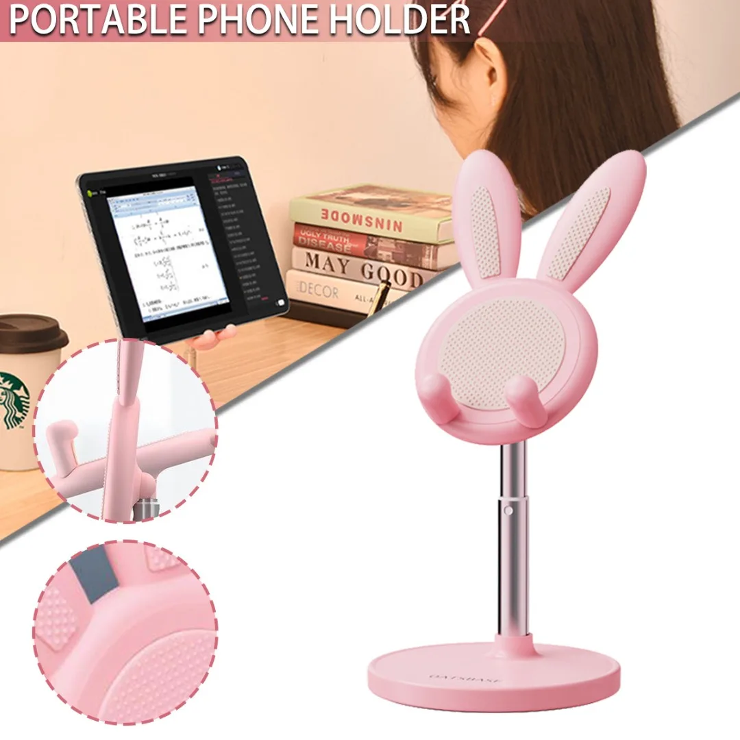

1pc Desktop Mobile Phone Stands Foldable Cellphone Support Bracket Lazy Holder Angle Height Adjustable White Green Pink TV Live
