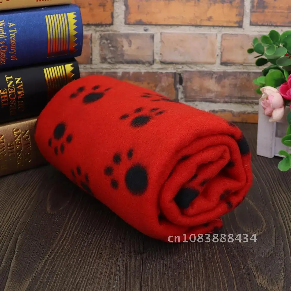 Одеяло для собак с принтом лапы мягкий теплый коврик кровати и кошек одеяла сна