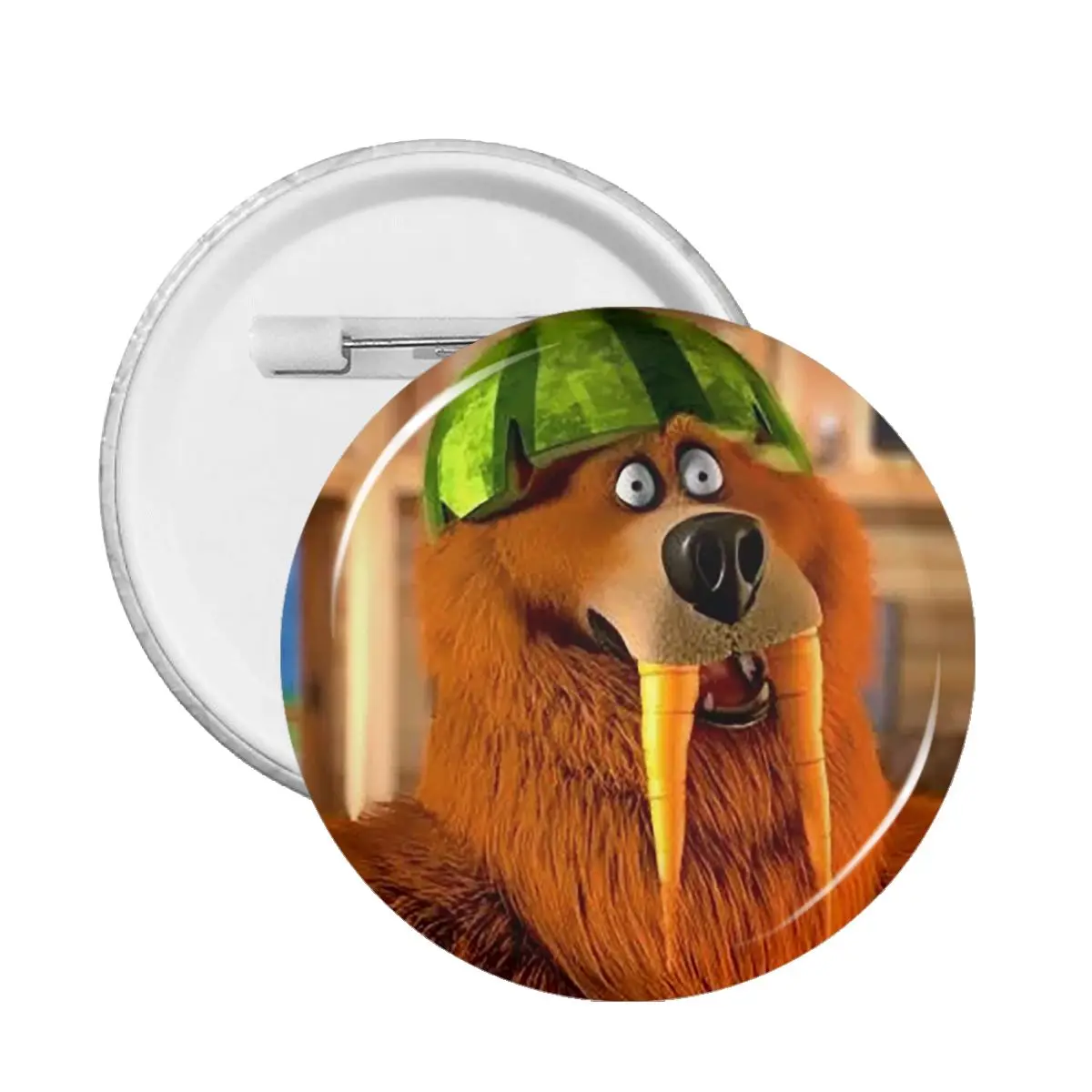 

Grizzy And The Lemmings Badge Comedy Anime Pins for Collar Funny Brooches 59mm Soft Button Pin Anime Accessories