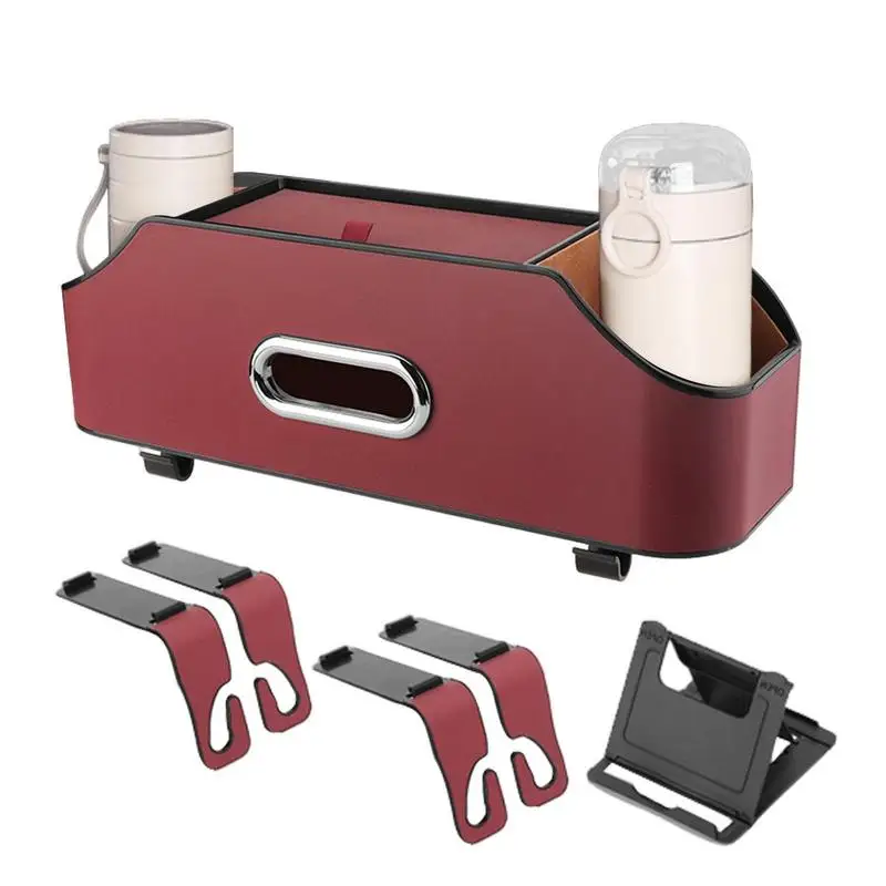 

Car Back Seat Organizer Cup Holder Storage Box Backseat Automobile Drink Cup Holder Multifunctional Large Capacity Car Back Seat