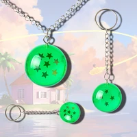 chain necklace anime accessories green dragon series 1 7 star resin son goku %e3%81%9d%e3%82%93 %e3%81%94%e3%81%8f%e3%81%86 potara bulma vegeta iv keychain keyring