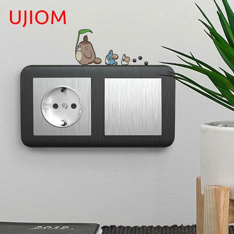 UJIOM Tonari No настенные наклейки Тоторо Стайлинг аниме комиксы hellafпышные Авто оконные дверные наклейки виниловая настенная живопись украшение для дома