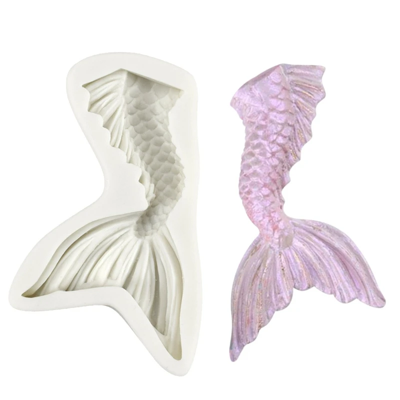 

Силиконовая форма «сделай сам», форма для моделирования шоколада в виде хвоста русалки, кухонные аксессуары для выпечки