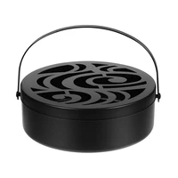 mosquito coil holder iron mosquito coil case burner mosquito incense container with hollow out lid