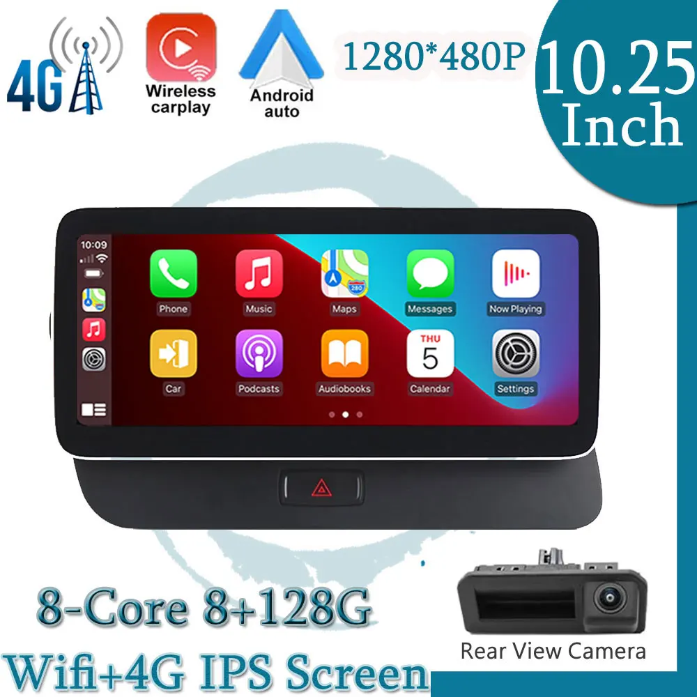 Монитор для автомобиля Android 12 0 Audi Q5 2009 2010 2011 - 2017 система Carplay Авто Стерео GPS