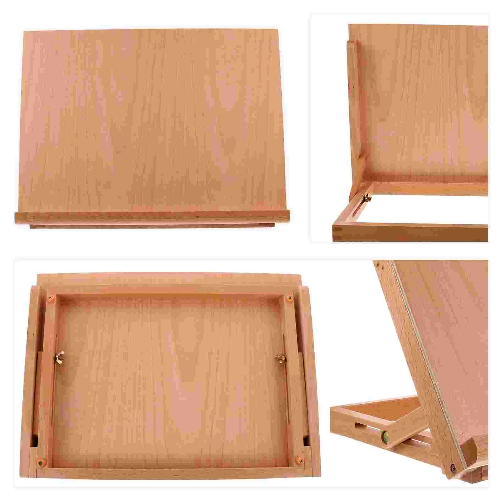 

4 K Folding Desktop Painting Adjustable Rack Artist Drawing Board Wood Tabletop Easel Stand Wooden Sketching Drafting