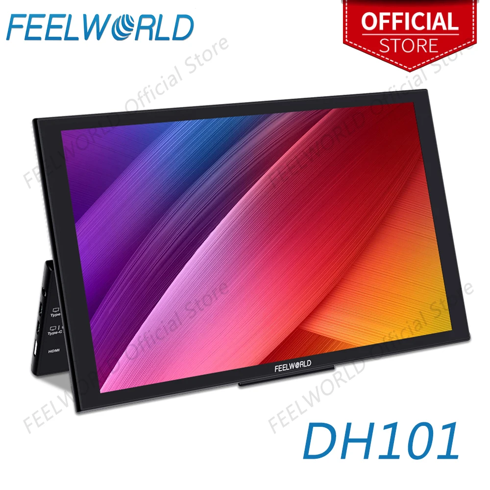 

FEELWORLD DH101 Portable External Monitor Dual Full Function for Phone Extend Business Sharing Efficient Office Game Console